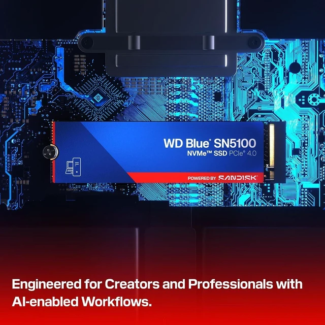 Alt view image 7 of 7 - WD Blue SN5100 4TB NVMe M.2 2280 PCIe Gen 4.0, Up to 6,900MB/s Internal SSD