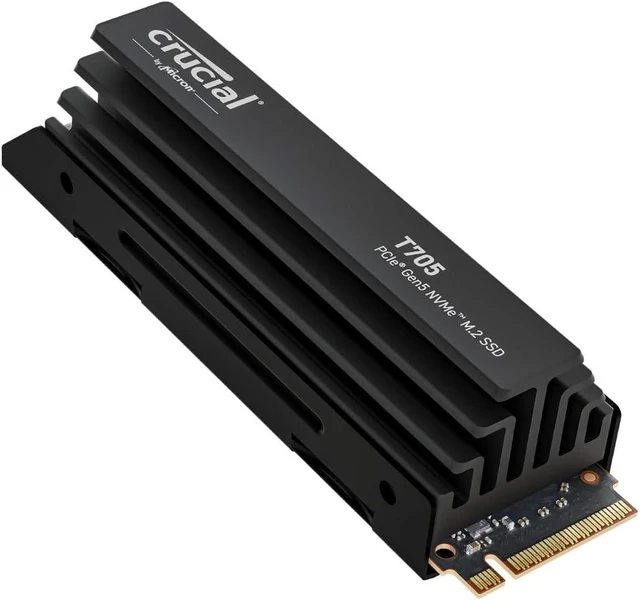 Main image of Crucial T705 1TB PCIe Gen5 NVMe SSD Heatsink 13,600MB/s TLC CT1000T705SSD5