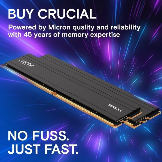 Alt view image 4 of 6 - Crucial Pro 32GB DDR5 RAM Kit 2x16GB 5600MT/s UDIMM 288-Pin CP2K16G56C46U5