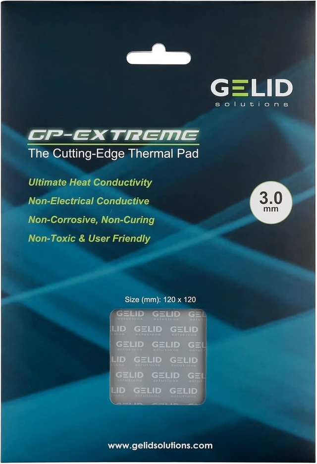 Alt view image 6 of 6 - Gelid Solutions GP-Extreme 12W-Thermal Pad 120x120x3.0 Excellent Heat Conduction