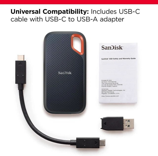 Alt view image 3 of 6 - SanDisk 4TB Extreme Portable SSD 1050MB/s USB-C 3.2 Gen 2 SDSSDE61-4T00-G25