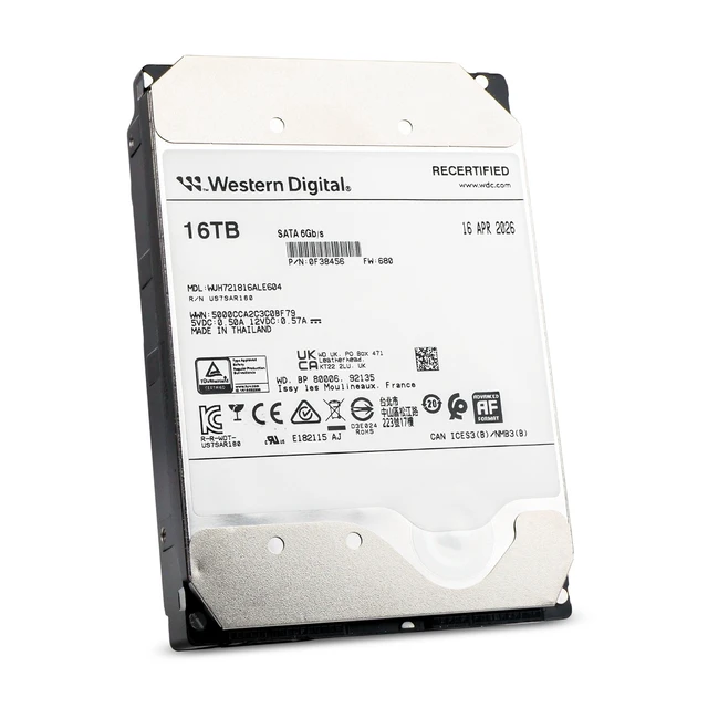 Alt view image 6 of 7 - WD HC550 16TB WUH721816ALE604 0F38456 7.2K RPM SATA 6Gb/s 512e 3.5" Hard Drive