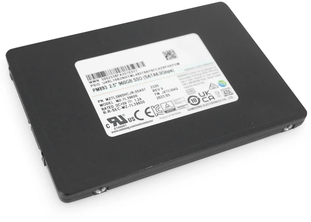 Alt view image 6 of 7 - Samsung PM983 960GB MZ7L3960HCJR SATA 6Gb/s 3D TLC 1 DWPD 2.5" Enterprise SSD