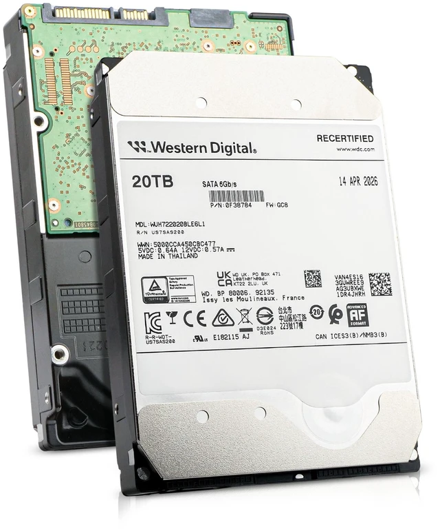 Main image of WD HC560 20TB WUH722020BLE6L1 0F38784 7.2K RPM SATA 6Gb/s 512e 3.5" Hard Drive