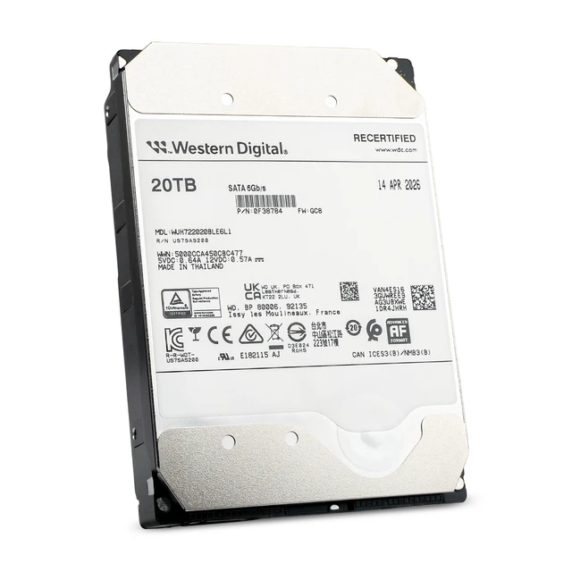 Alt view image 5 of 7 - WD HC560 20TB WUH722020BLE6L1 0F38784 7.2K RPM SATA 6Gb/s 512e 3.5" Hard Drive