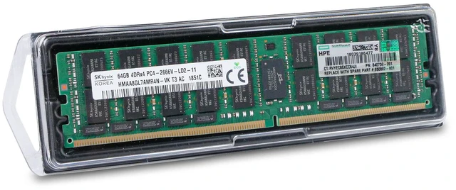 Alt view image 5 of 7 - (NOT FOR HOME PC!) HP/SK Hynix 64GB DDR4 2666MHz HMAA8GL7AMR4N-VK 4DRx4 PC4-2666V ECC LRDIMM RAM
