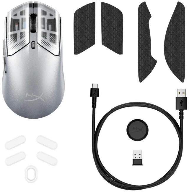 Alt view image 2 of 7 - HyperX Pulsefire Haste 2 S Silver Wireless Gaming Mouse