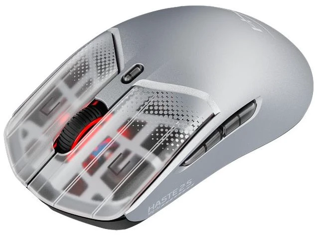Alt view image 4 of 7 - HyperX Pulsefire Haste 2 S Silver Wireless Gaming Mouse
