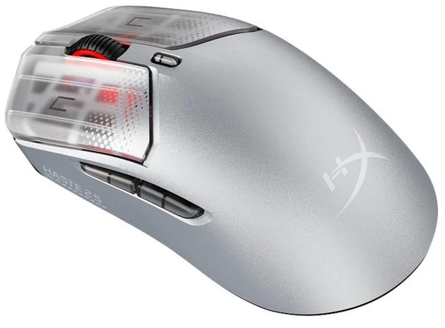 Alt view image 7 of 7 - HyperX Pulsefire Haste 2 S Silver Wireless Gaming Mouse