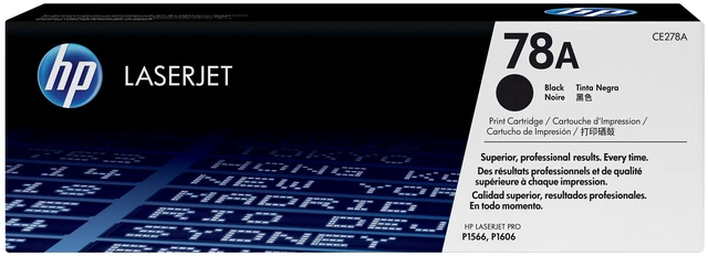 Main image of HP 78A Black Original LaserJet Toner Cartridge, ~2,100 pages, CE278A