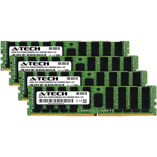 Alt view image 2 of 5 - 128GB 4x 32GB PC4-2400 LRDIMM ASRock Rack ROMED8-2T Memory RAM