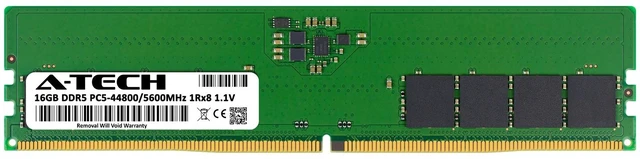 Alt view image 2 of 7 - 16GB DDR5 PC5-44800 DIMM (Replacement for Dell SNP4N59RC/16G) Desktop Memory RAM