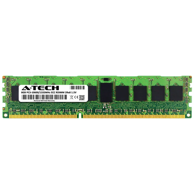 Alt view image 2 of 5 - (NOT FOR HOME PC!) 8GB DDR3 PC3-10600R ECC RDIMM Replacement for Adata ADDE1333W8G9-BMIE Memory RAM