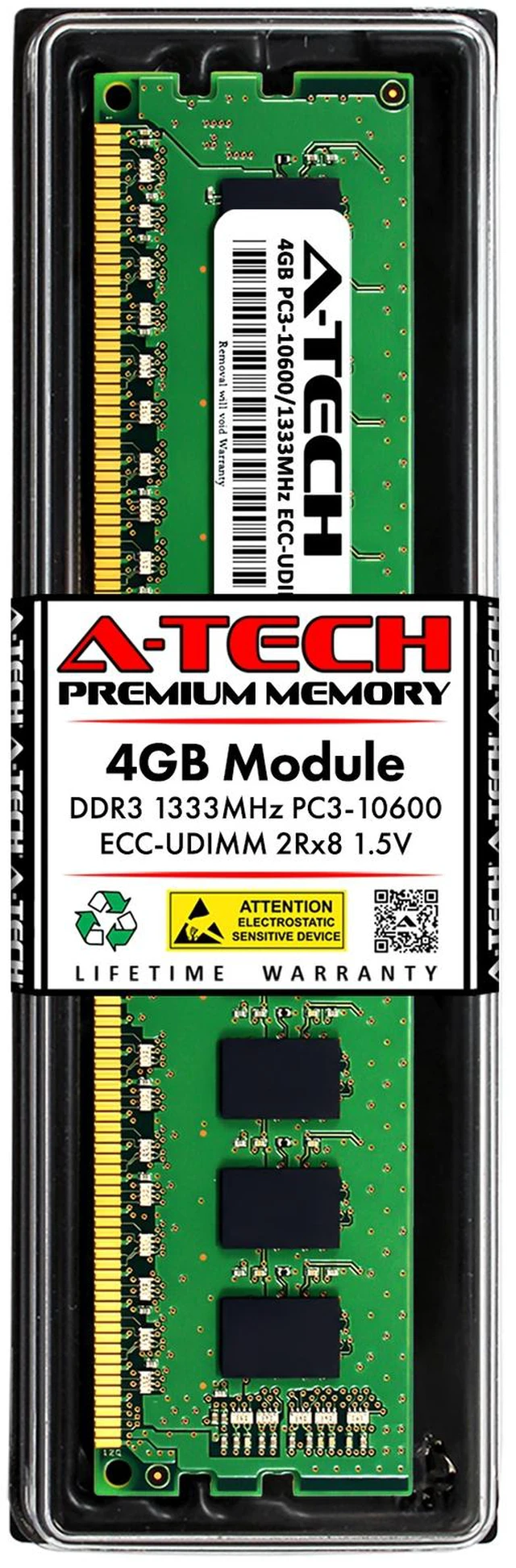 Main image of (NOT FOR HOME PC!) 4GB DDR3 PC3-10600E ECC UDIMM (Replacement for IBM 44T1571) Server Memory RAM