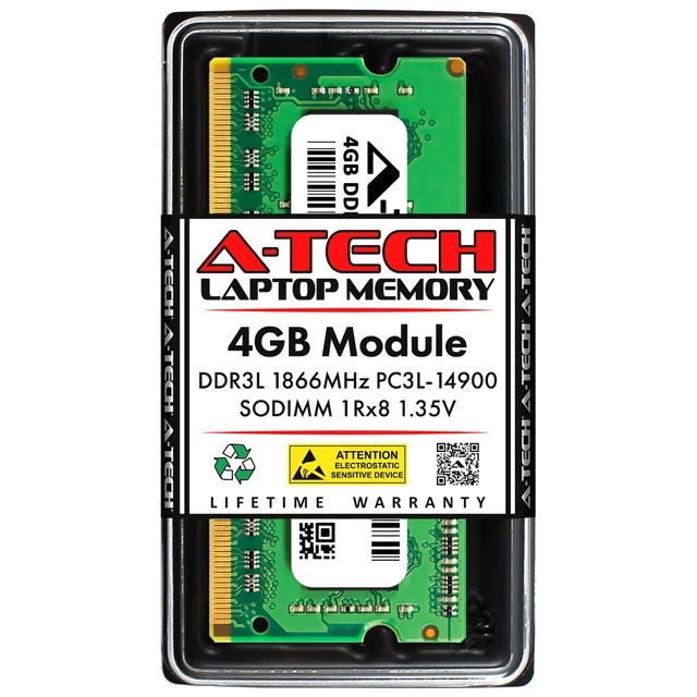 Main image of 4GB DDR3 PC3-14900 SODIMM (Replacement for Crucial CT51264BF186DJ) Memory RAM