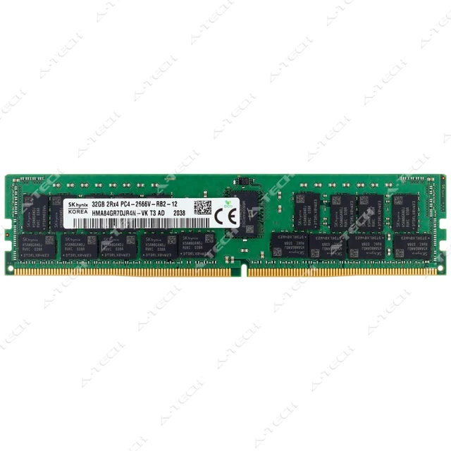 Main image of (NOT FOR HOME PC!) Hynix 32GB DDR4-2666 PC4-21300 2Rx4 ECC RDIMM Server Memory RAM HMA84GR7DJR4N-VK