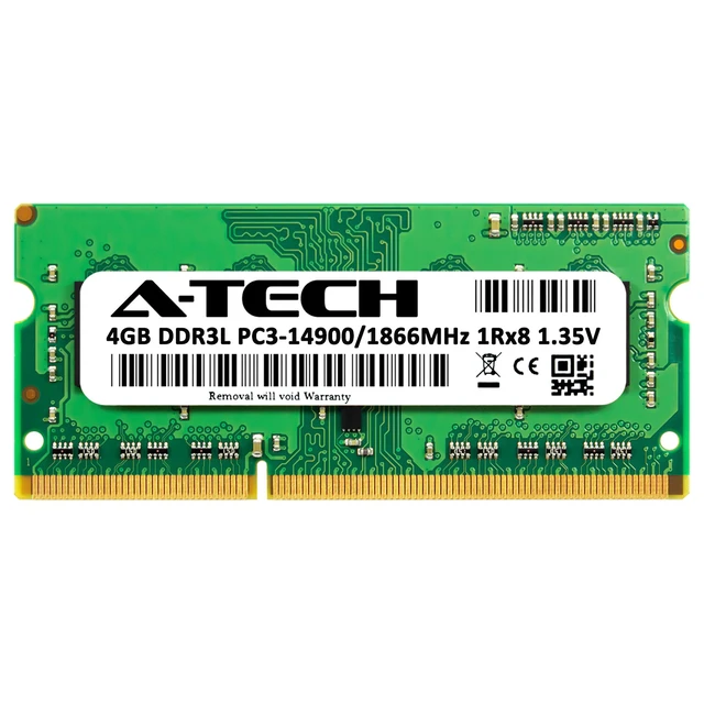 Alt view image 2 of 2 - 4GB DDR3 PC3-14900 SODIMM (Replacement for Crucial CT51264BF186DJ) Memory RAM