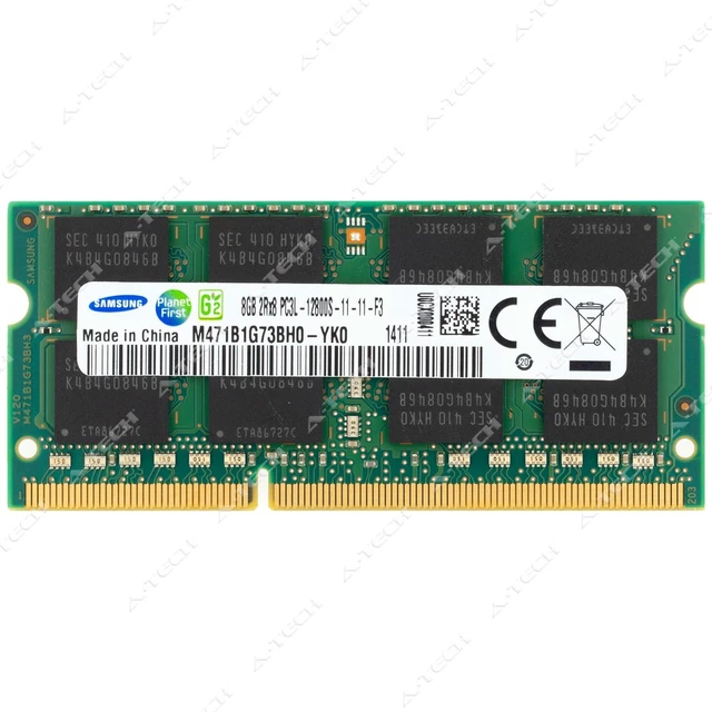 Main image of Samsung 8GB DDR3-1600 PC3-12800 2Rx8 SODIMM Laptop Memory RAM M471B1G73BH0-YK0