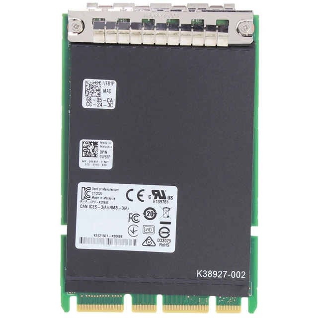 Alt view image 5 of 7 - VF81P Dell Intel X710 Quad Port 10GbE SFP+ OCP 3.0 -CR