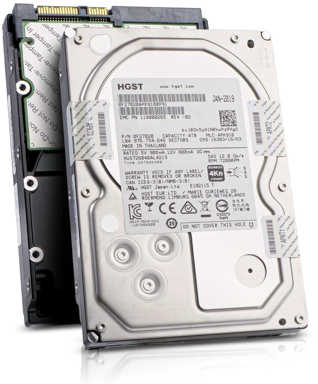 Main image of (NOT FOR HOME PC!) HGST/Dell 7K6000 4TB HUS726040AL4215 0F22824 7.2K RPM SAS 12Gb/s 4Kn 3.5" HDD