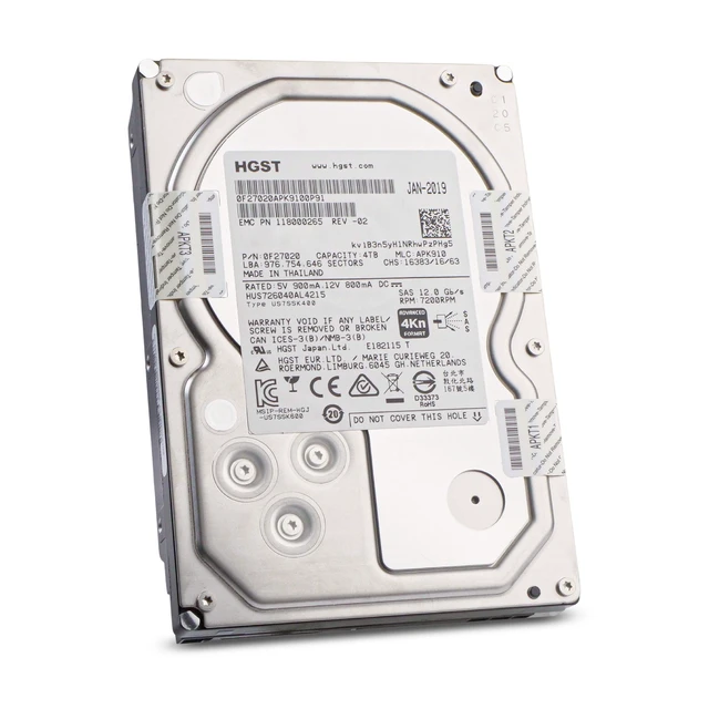 Alt view image 6 of 7 - (NOT FOR HOME PC!) HGST/Dell 7K6000 4TB HUS726040AL4215 0F22824 7.2K RPM SAS 12Gb/s 4Kn 3.5" HDD