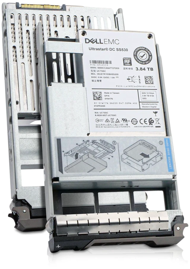 Main image of (NOT FOR HOME PC!) Dell 3.84TB SAS 12Gb/s 512e 3D TLC 1DWPD 3.5" Enterprise SSD 400-ASGK Hybrid G13