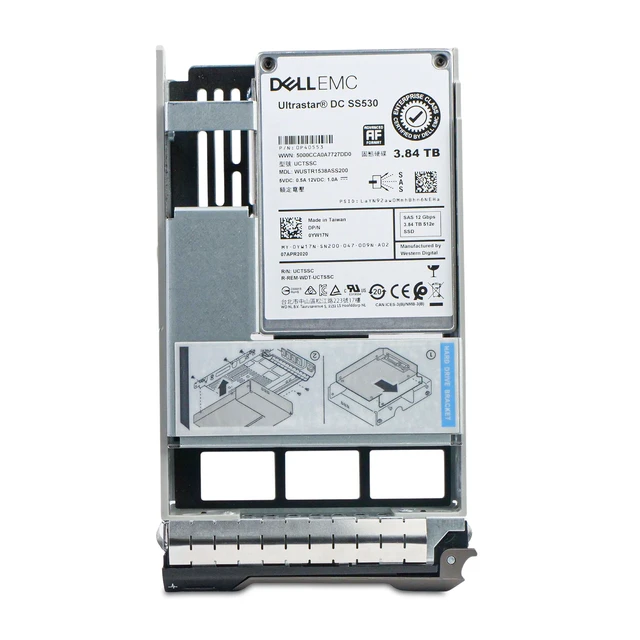 Alt view image 4 of 7 - (NOT FOR HOME PC!) Dell 3.84TB SAS 12Gb/s 512e 3D TLC 1DWPD 3.5" Enterprise SSD 400-ASGK Hybrid G13