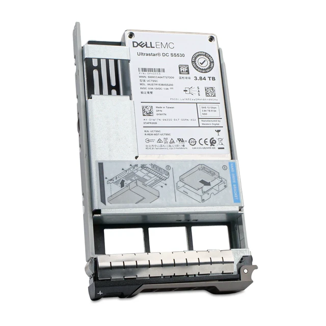 Alt view image 6 of 7 - (NOT FOR HOME PC!) Dell 3.84TB SAS 12Gb/s 512e 3D TLC 1DWPD 3.5" Enterprise SSD 400-ASGK Hybrid G13