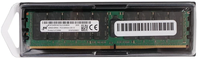 Main image of Micron 128GB DDR4 3200MHz MTA72ASS16G72LZ-3G2 4DRx4 PC4-3200AA LRDIMM Server RAM
