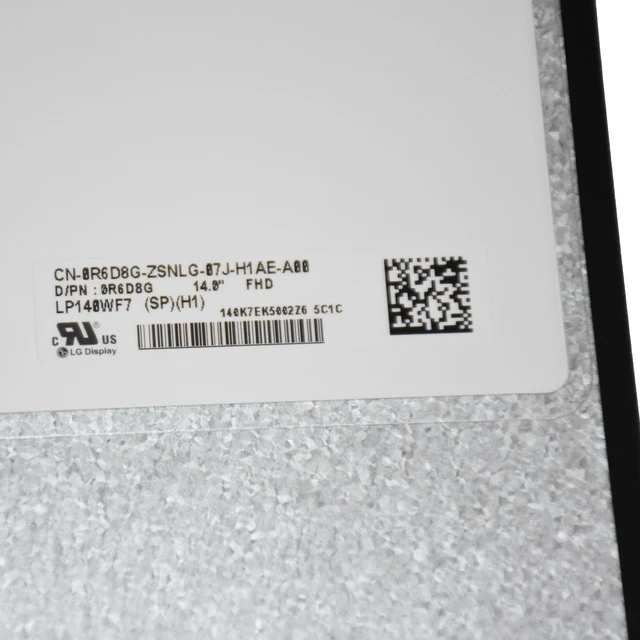 Alt view image 7 of 7 - Dell Latitude 7490 7480 14" FHD 1920x1080 EDP LCD Screen LP140WF7 SP H1 R6D8G