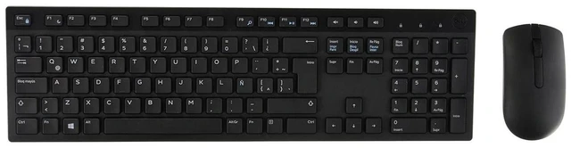 Alt view image 2 of 5 - Dell KM636 Wireless Keyboard Mouse Combo Spanish Latin American Black 5WH32