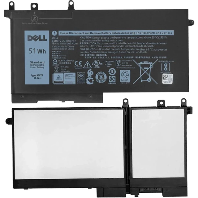 Main image of Dell Latitude 5480 5490 5580 5590 51Wh 3-Cell Battery DJWGP 93FTF