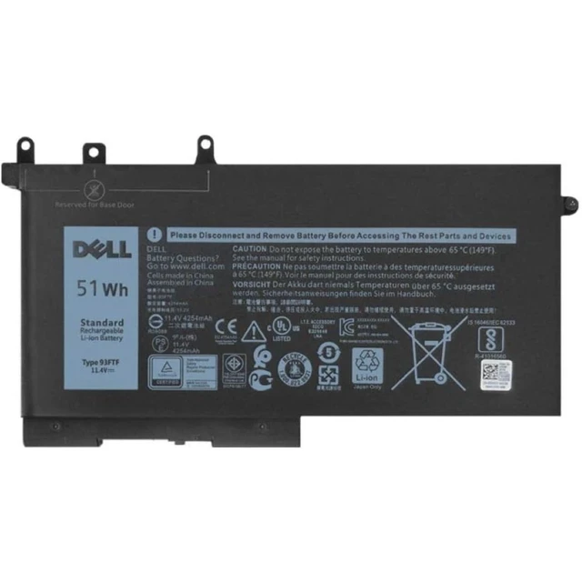 Alt view image 2 of 3 - Dell Latitude 5480 5490 5580 5590 51Wh 3-Cell Battery DJWGP 93FTF