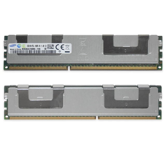 Alt view image 2 of 6 - Samsung M393B4G70BM0-YH9 32GB DDR3L 1333MHz 4Rx4 PC3L-10600R Memory Ram 0R45J