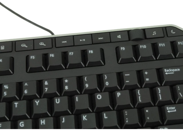 Alt view image 3 of 5 - Dell KB522 USB Wired Multimedia Business Keyboard 104-Key US QWERTY 7KKPH - OEM
