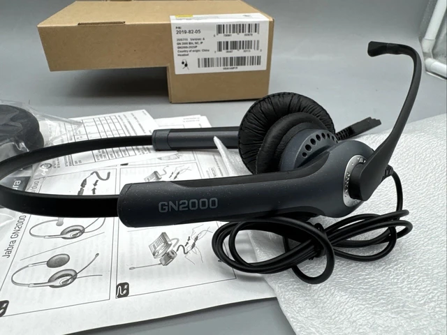 Alt view image 2 of 5 - Jabra GN2000 Corded Dual Headset Quick Disconnect Noise Canceling Mic 2019-82-05