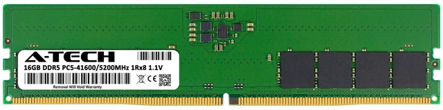 Alt view image 2 of 7 - 16GB DDR5 PC5-41600 DIMM Replacement for Crucial CT16G52C42U5 Desktop Memory RAM