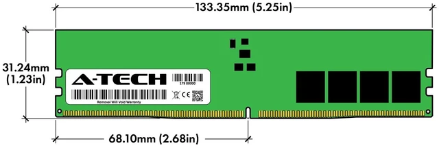 Alt view image 3 of 7 - 16GB DDR5 PC5-41600 DIMM Replacement for Crucial CT16G52C42U5 Desktop Memory RAM