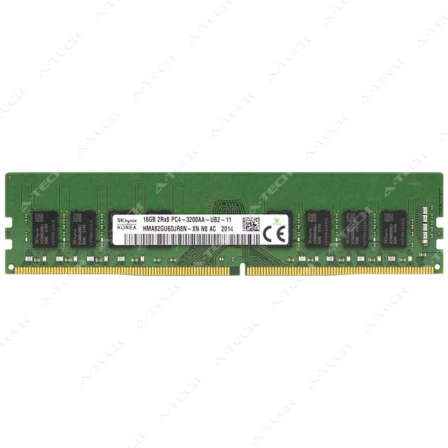 Main image of Hynix 16GB DDR4 3200 MHz PC4-25600 2Rx8 DIMM Desktop Memory RAM HMA82GU6DJR8N-XN