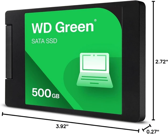 Alt view image 2 of 2 - WD Green SATA 500GB Internal SSD, Up to 545MB/s, 2.5"/7mm WDS500G5G0A