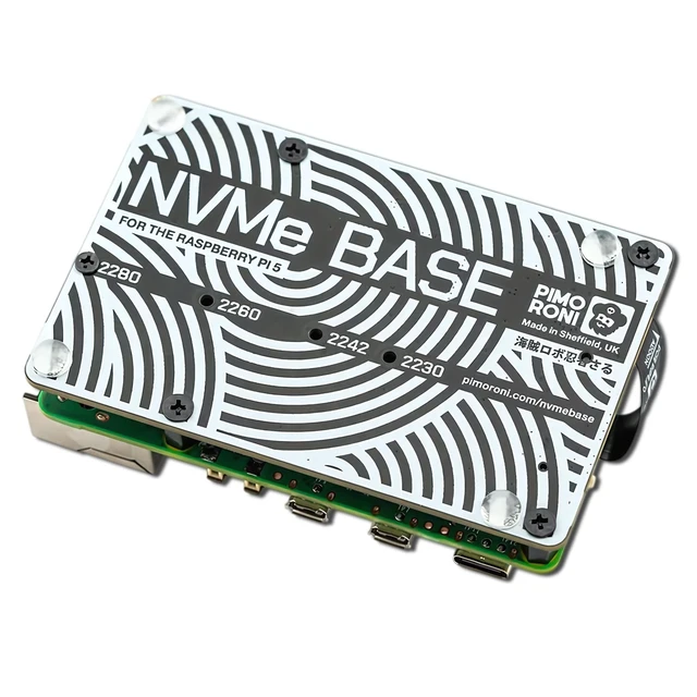Main image of Pimoroni Raspberry Pi 5 M.2 HAT NVMe Base PCIe Extension Board PIM699