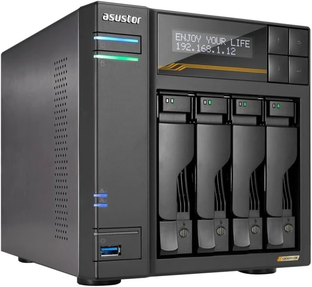 Main image of (NOT FOR HOME PC!) ASUSTOR Lockerstor 4 Gen3 4-Bay NAS Quad-Core 10GbE 16GB ECC DDR5 (Diskless)