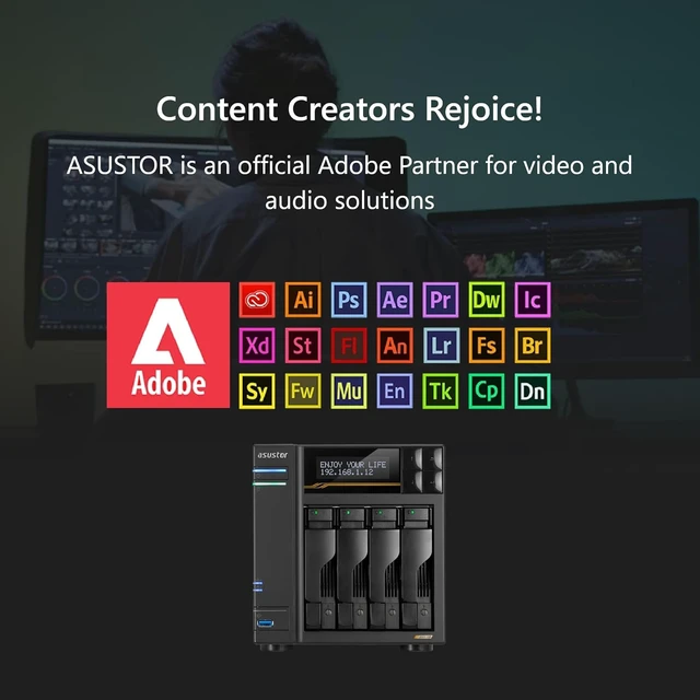 Alt view image 4 of 7 - (NOT FOR HOME PC!) ASUSTOR Lockerstor 4 Gen3 4-Bay NAS Quad-Core 10GbE 16GB ECC DDR5 (Diskless)