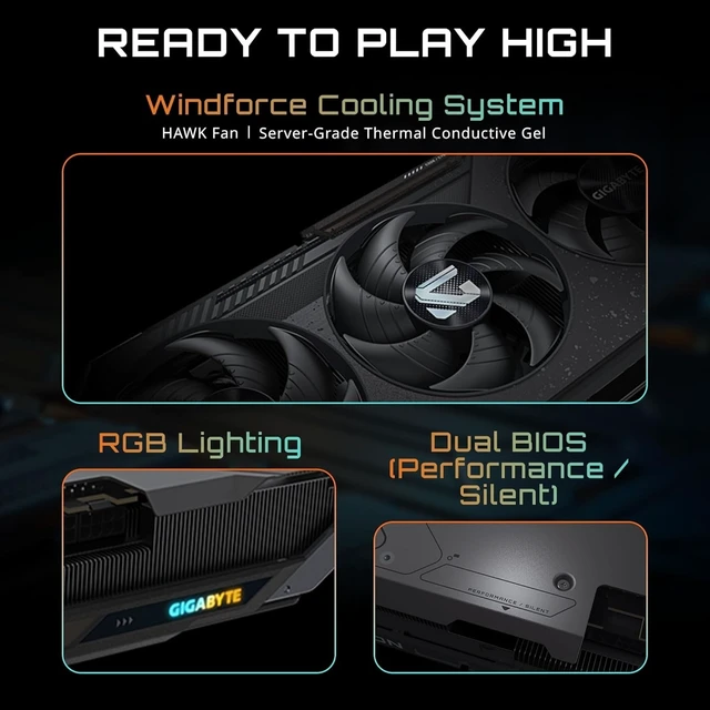 Alt view image 3 of 7 - GIGABYTE Radeon RX 9070 XT Gaming OC 16G 16GB GDDR6 PCIe 5.0 Graphics Card