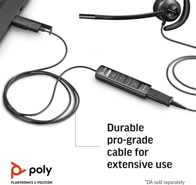 Alt view image 5 of 6 - Poly EncorePro 530 with Quick Disconnect Discreet Headset TAA