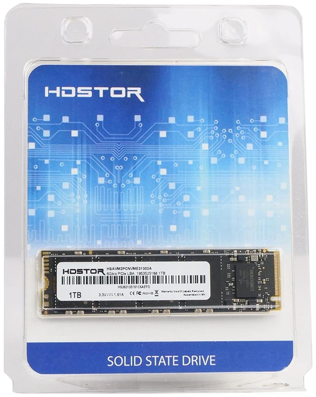 Main image of HDSTOR 1TB HSAVM2PCNVME3100A NVMe M.2 SSD