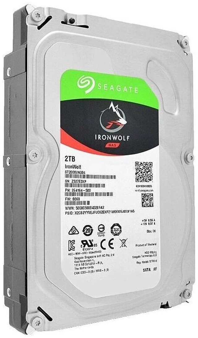 Main image of Seagate IronWolf NAS 2TB 5900RPM 64MB SATA 6G 3.5" Hard Drive HDD ST2000VN004