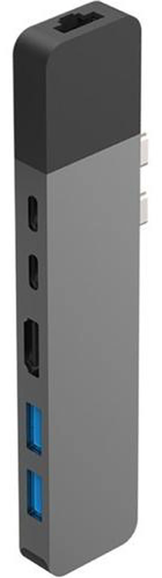 Alt view image 5 of 7 - Lot 100 HyperDrive NET 6-in-2 USB-C Hub MacBook Pro Air HDMI Ethernet GN28N-GRAY