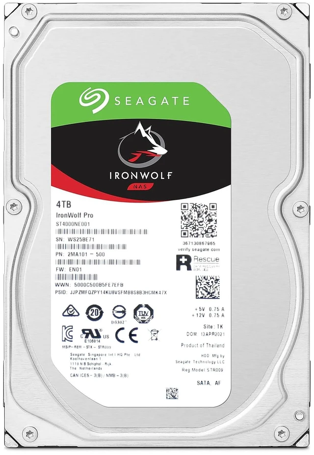 Alt view image 4 of 6 - Seagate IronWolf Pro ST4000NE001 4TB 7.2K SATA 6G 3.5" NAS Server Hard Drive HDD - OEM