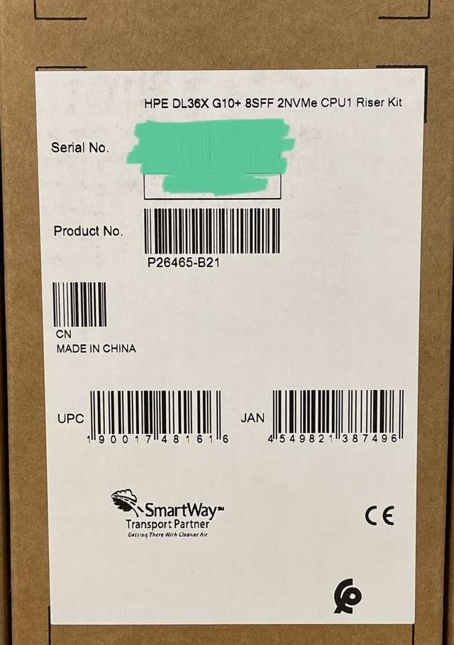 Main image of HPE ProLiant DL360 DL365 DL36X Gen10+ Plus 8SFF 2NVMe CPU1 Riser Kit x16 x8 G10+